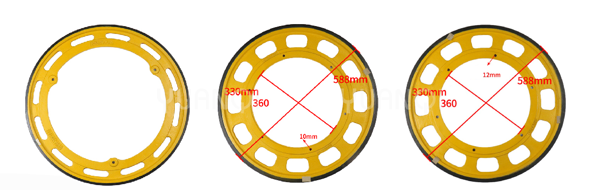 Диаметр фрикционного колеса эскалатора-497-588-M10-M12-подходит для лифта-Schindler-Canny-Hitachi-поручня-с-ведущим-колесом....