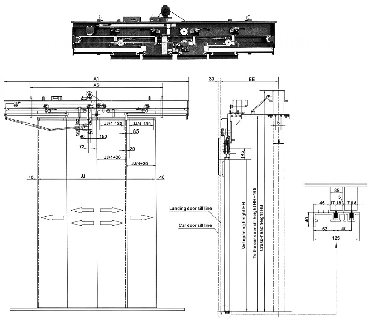 THP131-29-лифт-автоматический дверной привод..