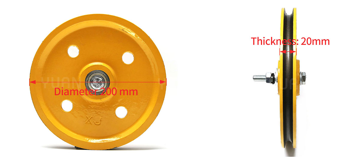 Elevator-Bottom-Pit-Tensioning-Wheel-200×6003-Elevator-Parts.......