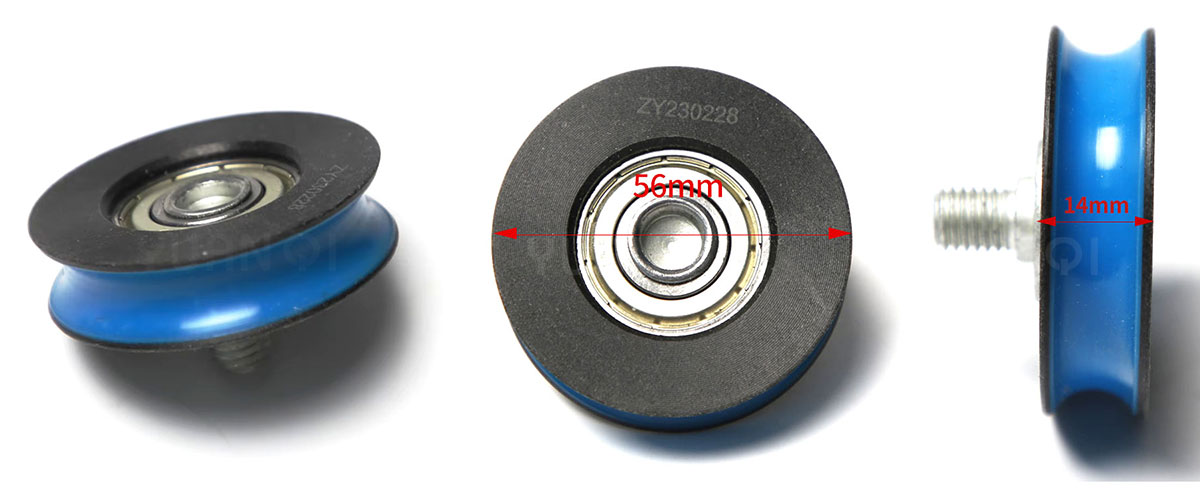 Elevator-Door-Pulley-Wheel-56mm-14mm-6201-HAA456AR-Door-Hanger-Roller.....