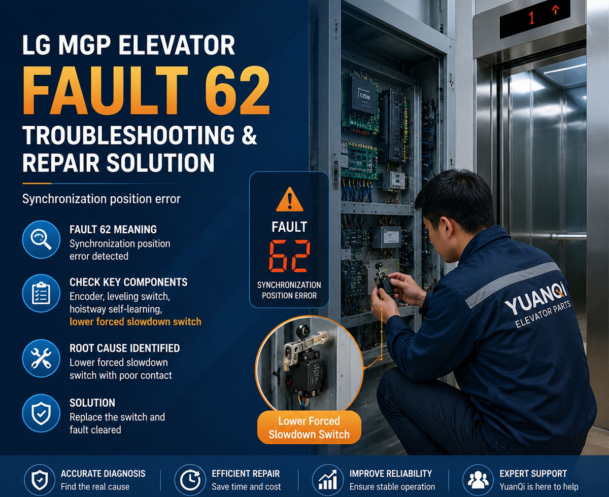 LG MGP Elevator Fault 62 Troubleshooting and Repair Solution - 1200